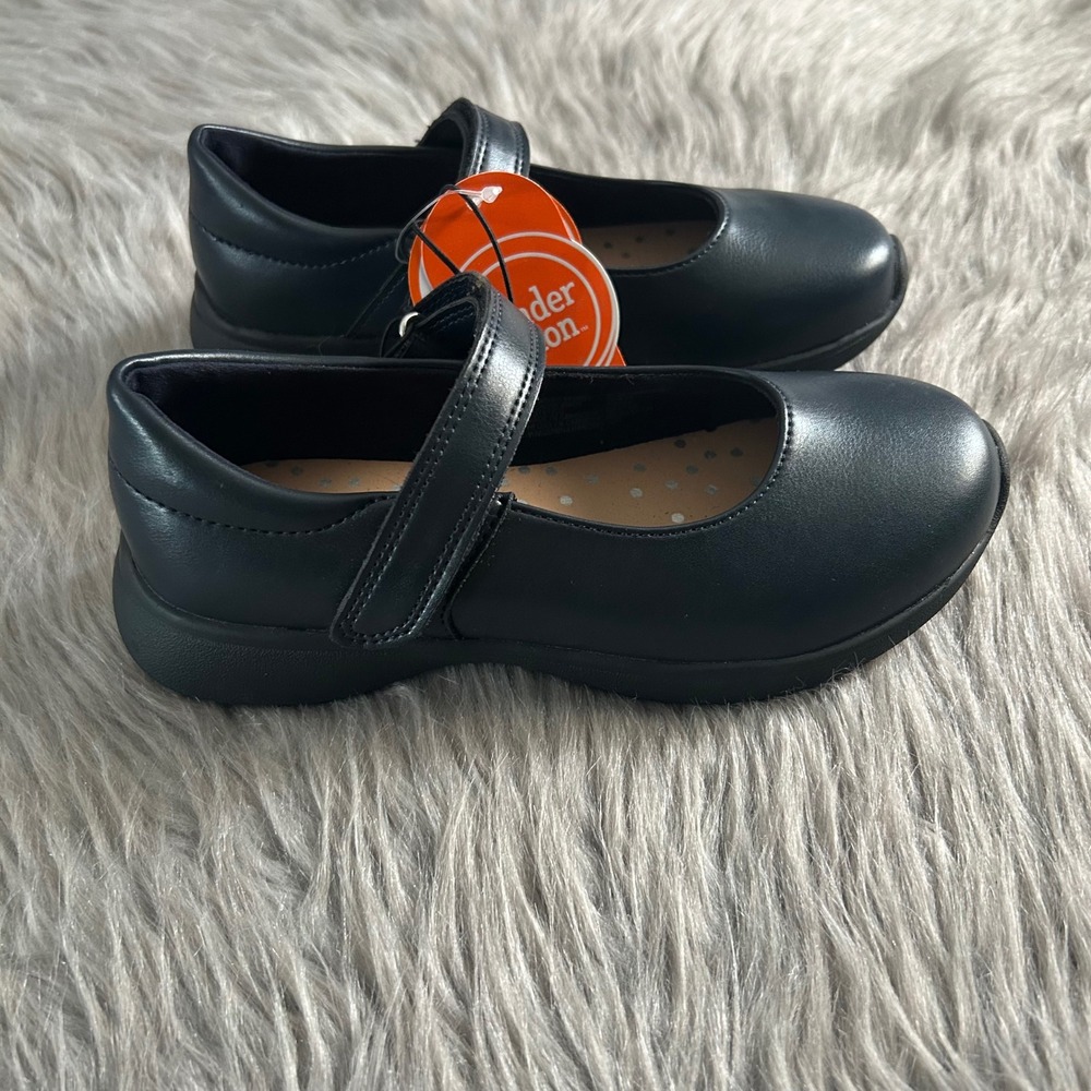 Wonder Nation Uniform Dress Shoes Girls Size 13‎ Blue Mary Jane Adjustable Strap